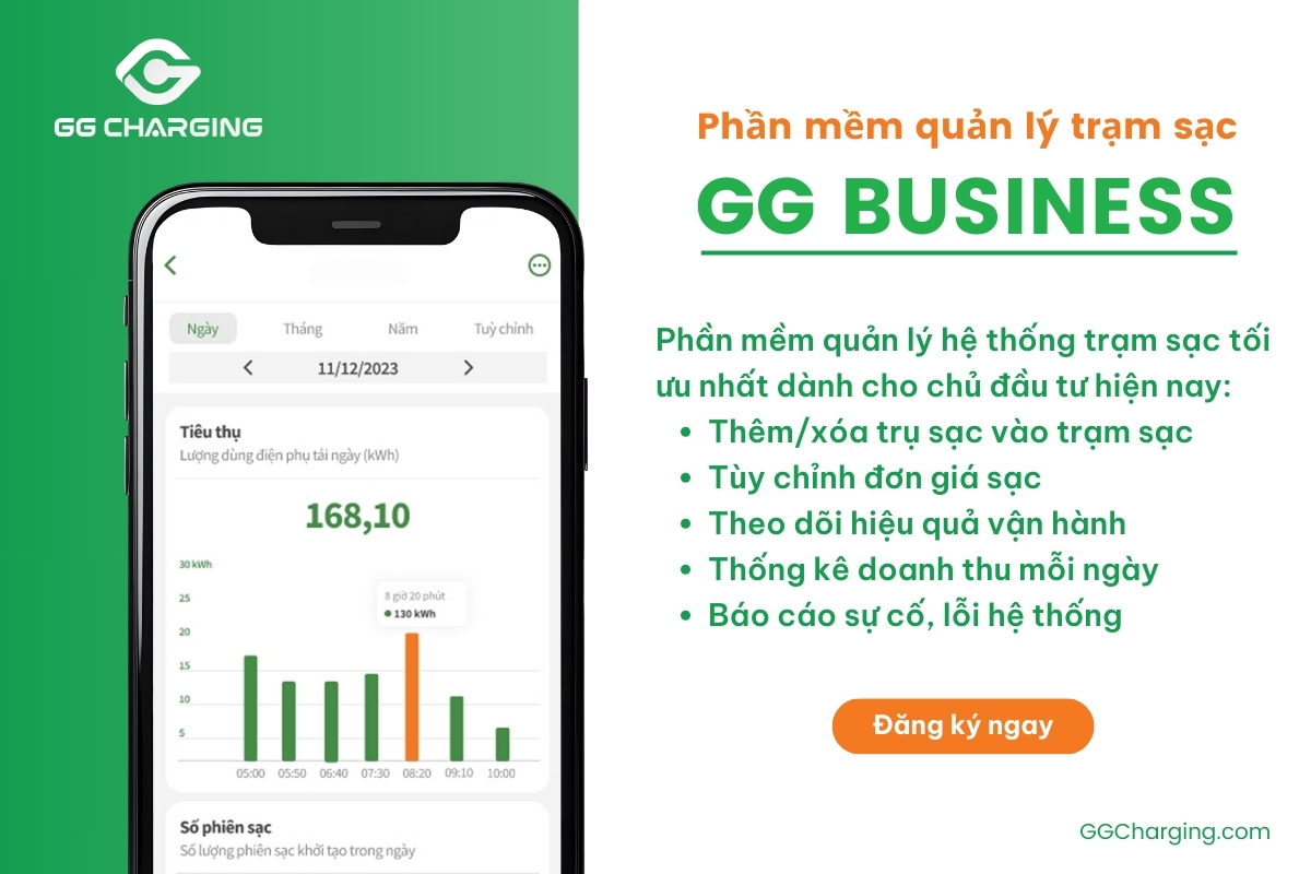 Phần mềm quản lý trạm sạc GG Business